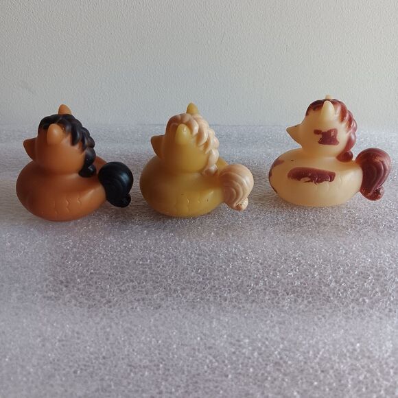 Lot of 3 Vintage Squeak Toy Oriental Trading Baby Rubber Animal - Picture 1 of 16